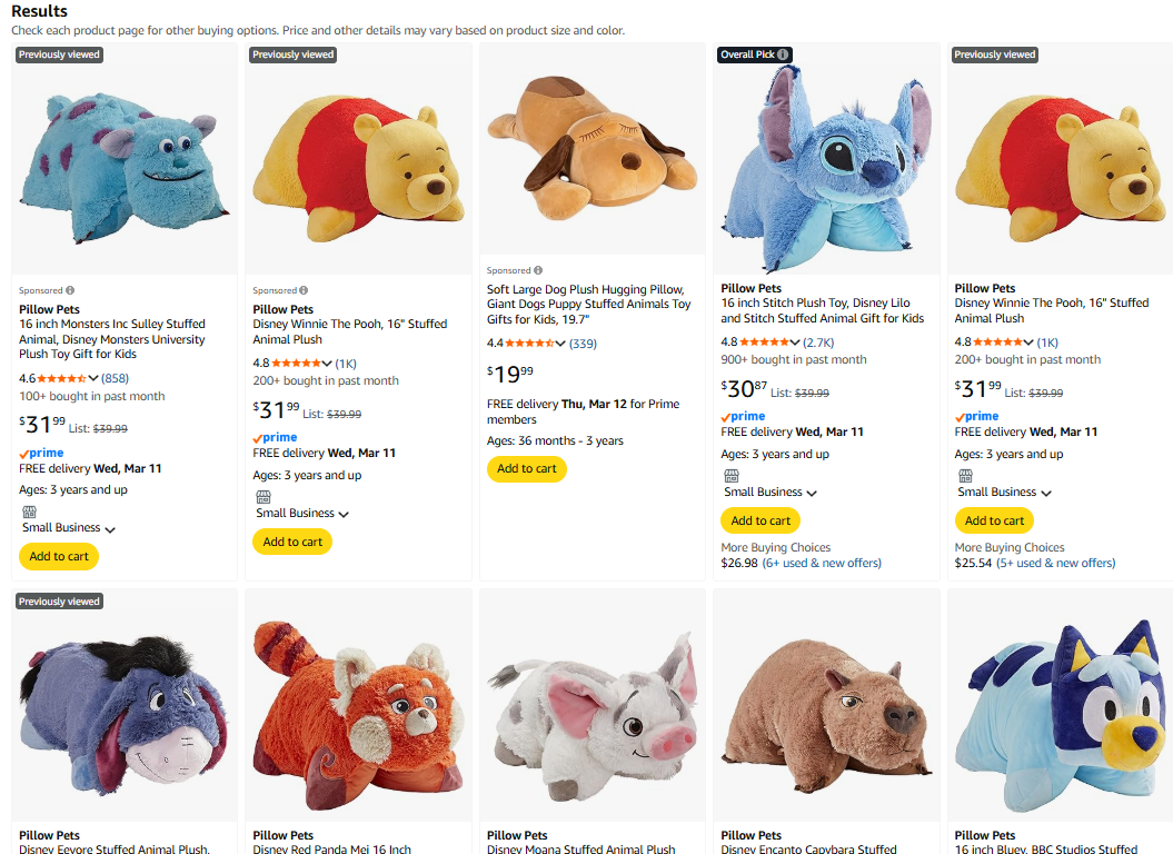 PILLOW PETS SALE 