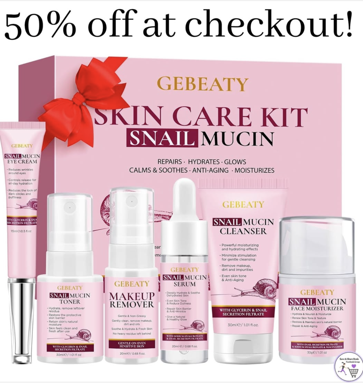 Snail Mucin Skincare 50% off!