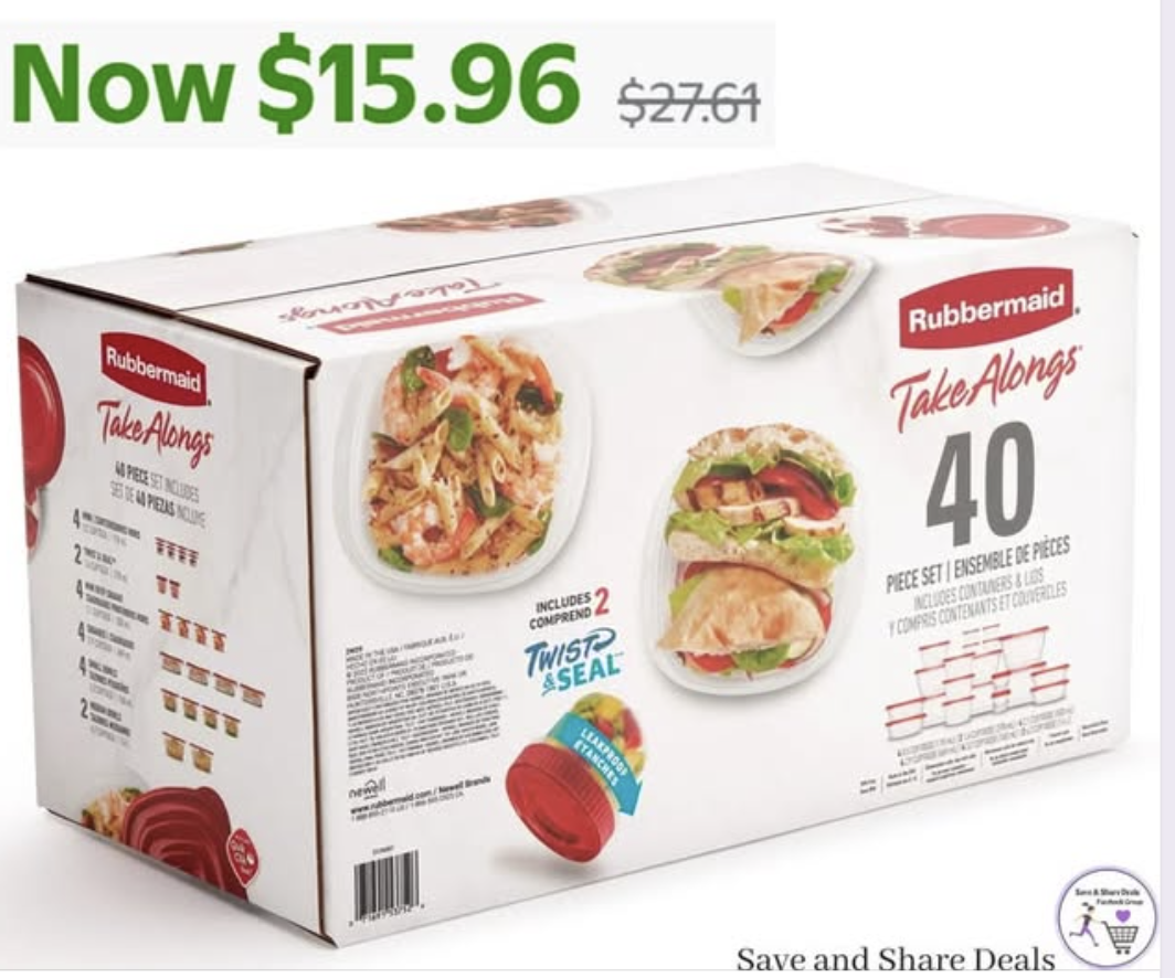 Rubbermaid Take Along Containers on price drop!