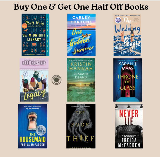 Buy One & Get One Half Off Books