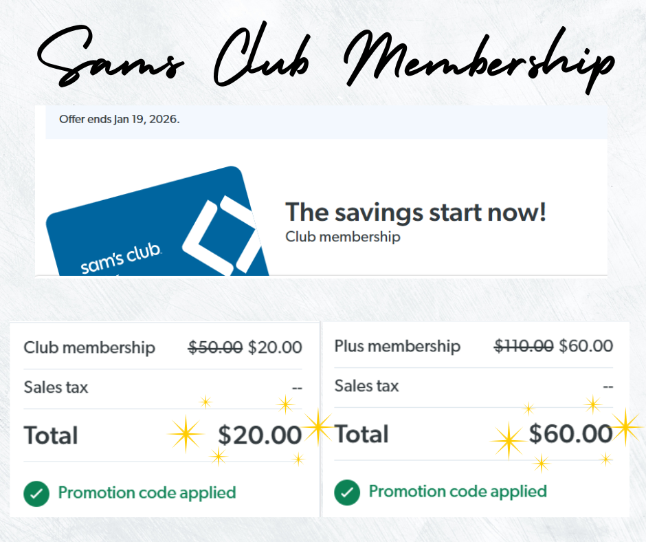 $20 Sams Club Membership