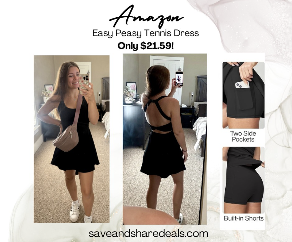 Easy Peasy Women's Tennis Dress w/shorts underneath 37% OFF!